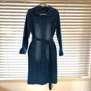 💋Stretch Denim Belted Dress💋
